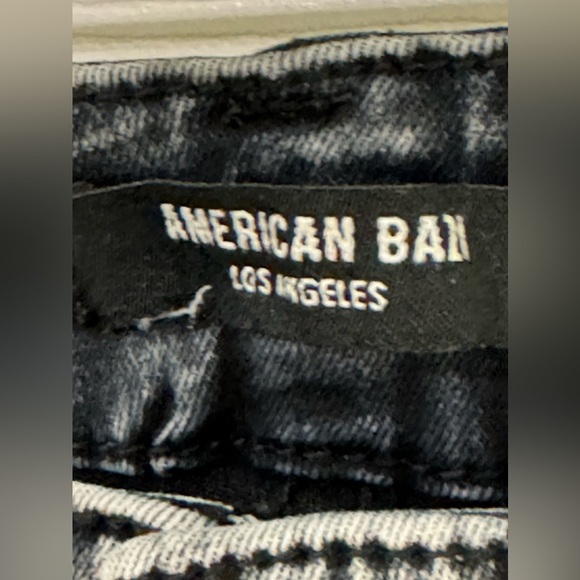 AMERICAN‎ RAZI| Women’s Gray/Black Acid Wash Stretchy Jean Utility Pants - Picture 3 of 10